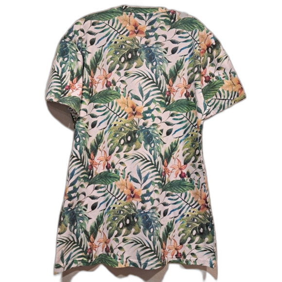 YR Young & Reckless Tropical Plants Monstera leafy all over print t-shirt sz XL - Picture 8 of 8